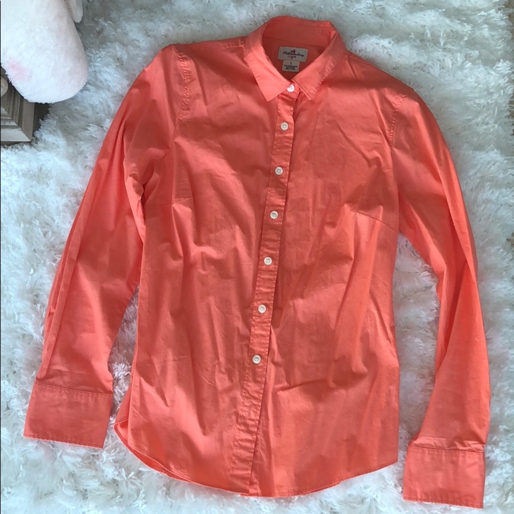 J. Crew sz sm Haberdashery orang button down shirt